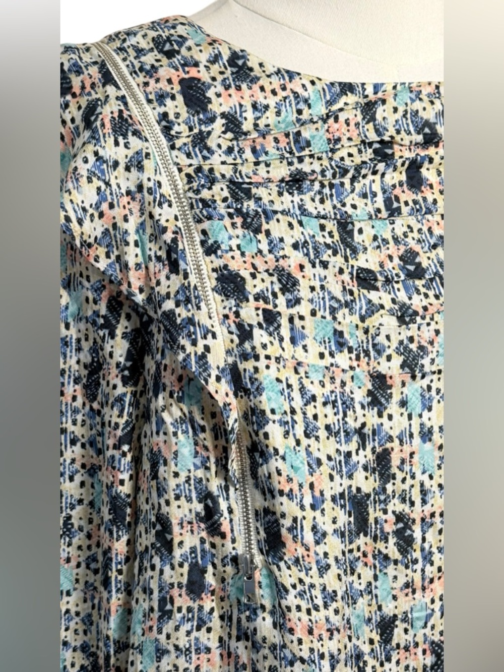 Reiss Olivia Ditsy Print Ruffle Trim Blouse Top Size 10 - Picture 8 of 12
